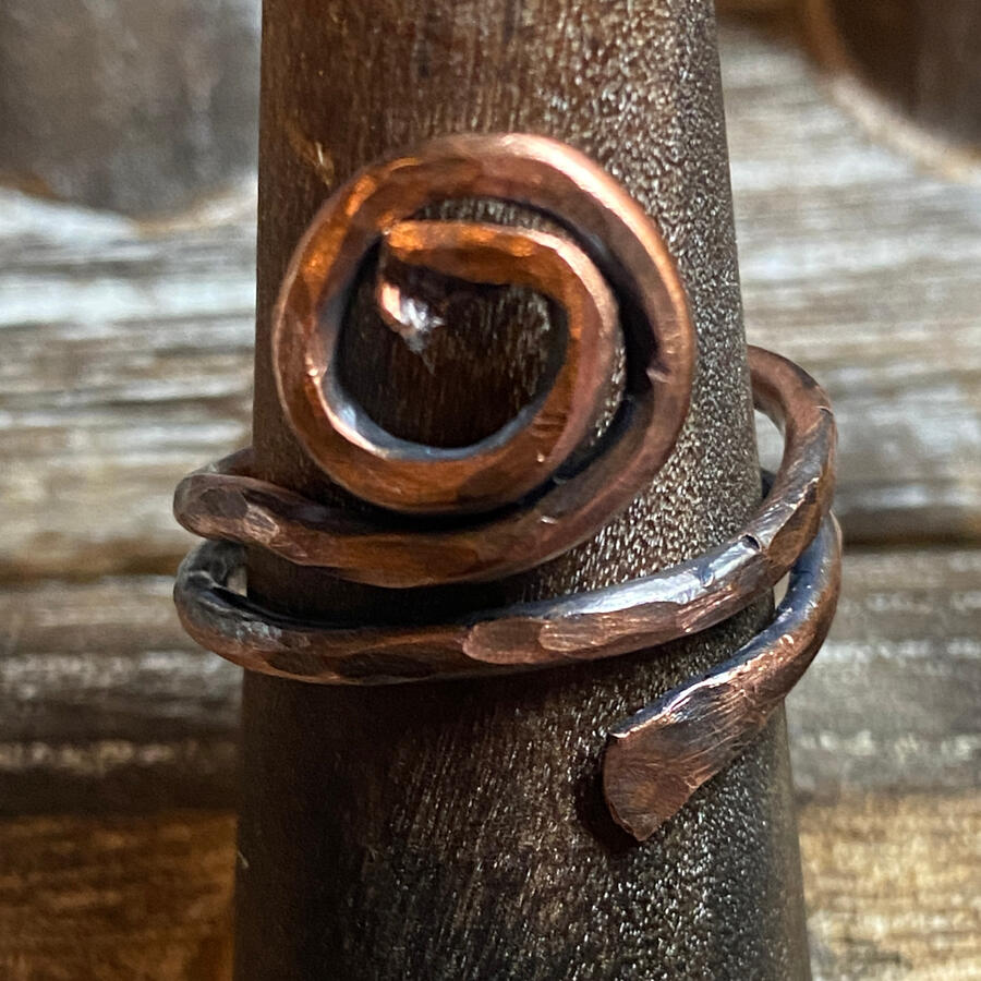 Copper Spiral Ring